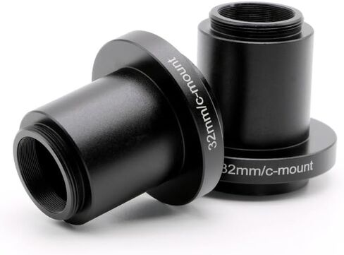 JOEBO مجهر عدة 1X 0.5X CCD محول 32 مم قطر C-Mount كاميرا محول لمحولات عدسة المجهر المجهر (1 قطعة 0.5X) in Saudi Arabia