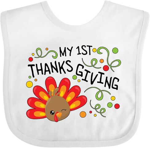 inktastic My First Thanksgiving- Cute Turkey Baby Bib in Saudi Arabia