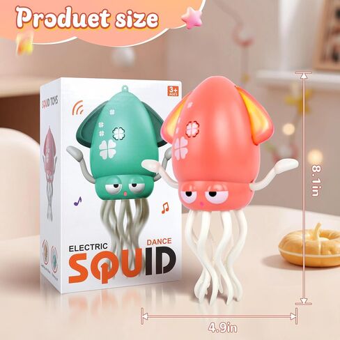 Sachie Dancing Octopus Baby Toy – Electric Crawling Octopus with Music & Lights, Rechargeable Sensory Toy for Infants & Toddlers, Fun Learning Gift for Boys & Girls(Pink) in Kuwait