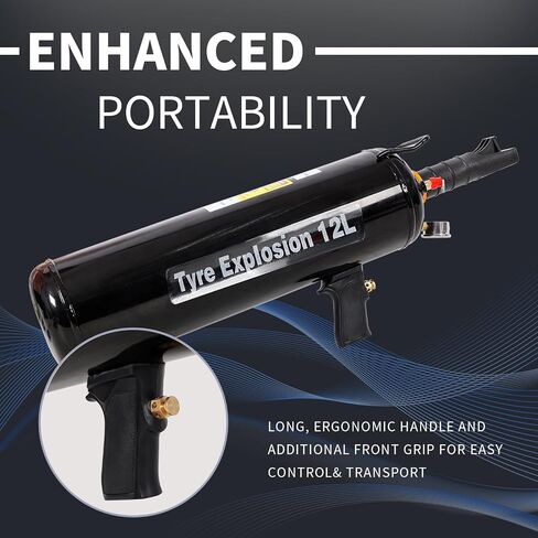 Tire Bead Seater, 12L/3.2 Gallon Air Tire Bead Blaster, 116 PSI Portable Tire Inflator, Handheld Bead Bazooka, Build-in Piston Valve in Saudi Arabia