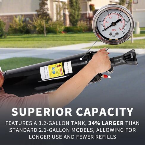 Tire Bead Seater, 12L/3.2 Gallon Air Tire Bead Blaster, 116 PSI Portable Tire Inflator, Handheld Bead Bazooka, Build-in Piston Valve in Saudi Arabia