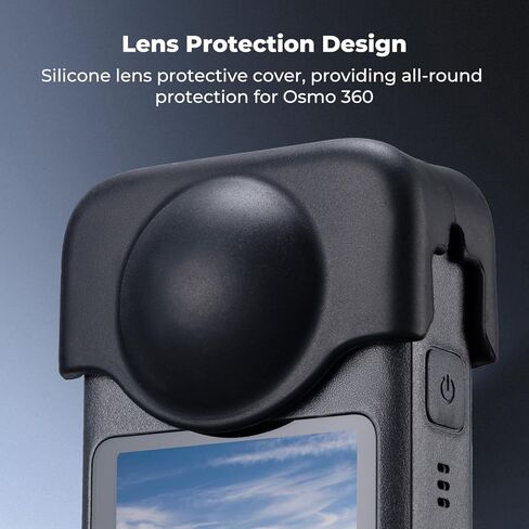 طقم واقي شاشة K&F CONCEPT متوافق مع ملحقات DJI OSMO 360، شاشة فائقة الدقة من الزجاج المقسى مع غطاء واقٍ لعدسة السيليكون، صلابة 9H ومضادة لبصمات الأصابع ومقاومة للخدش in Kuwait