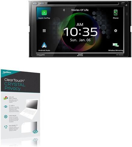 واقي شاشة BoxWave متوافق مع JVC KW-V960BW - ClearTouch Crystal Privacy (عبوتان)، واقي شاشة للخصوصية مرن شفاف in Saudi Arabia