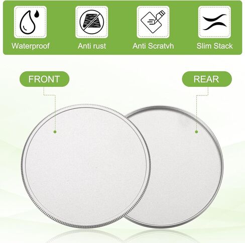 PATIKIL 52mm x 1mm Metal Lens Cap, 2 Pcs Universal Lens Filter Stack Cap Aluminum Camera Filter Protective Case Slim Stack for 52mm x 1mm Thread Size Camera Circular Fader, Silver in Saudi Arabia