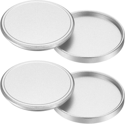 PATIKIL 52mm x 1mm Metal Lens Cap, 2 Pcs Universal Lens Filter Stack Cap Aluminum Camera Filter Protective Case Slim Stack for 52mm x 1mm Thread Size Camera Circular Fader, Silver in Saudi Arabia