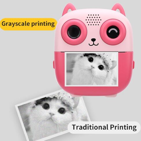 Instant Print Camera for Kids,48MP 1080P 2.4 Inch Screen Camera,DIY Graffiti Timer Countdown Selfies Camera Christmas Birthday Gifts for Girls Boys Toddler (Pink) in Saudi Arabia