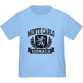 تي شيرت CafePress Monte Carlo Monaco للأطفال الصغار، تي شيرت لطيف برسومات للأطفال الصغار، 100% قطن in Kuwait