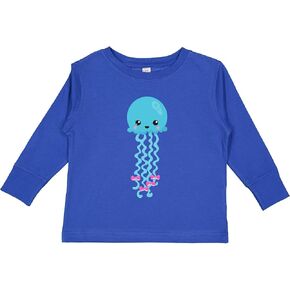 inktastic Cute Jellyfish, Little Jellyfish, Blue Toddler Long Sleeve T-Shirt in Saudi Arabia