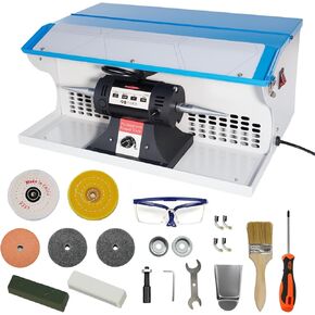 800W Jewelry Rock Polishing Machine, Lapidary Bench Buffer Polisher Machine with Dust Collector, Work Light – Stone Polishing for Jewelry, Metal, Wood in Saudi Arabia