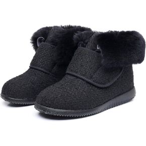 Diabetic Slippers for Women, Adjustable Extra Wide Walking Boots, Warm Fuzzy Memory Foam Edema Footwear for Swollen Feet, Foot Pain in Saudi Arabia