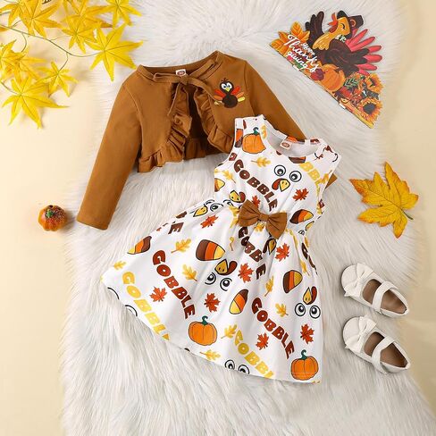 VINUOKER Toddler Baby Girl Christmas Dress and Cardigan Set Toddler Xmas Dress Christmas Outfits Set in Saudi Arabia