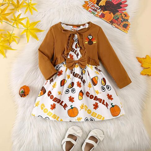 VINUOKER Toddler Baby Girl Christmas Dress and Cardigan Set Toddler Xmas Dress Christmas Outfits Set in Saudi Arabia