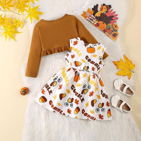 VINUOKER Toddler Baby Girl Christmas Dress and Cardigan Set Toddler Xmas Dress Christmas Outfits Set in Saudi Arabia