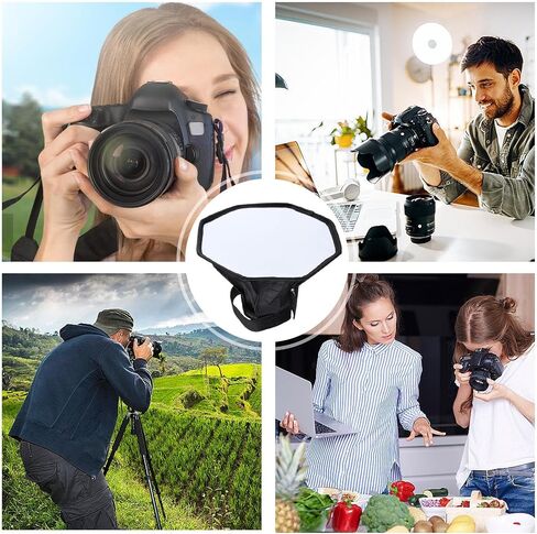Flash Diffuser for Speedlight,Macro Photography Flash Diffuser - Speedlight Octagonal, Light for Dish- in Kuwait