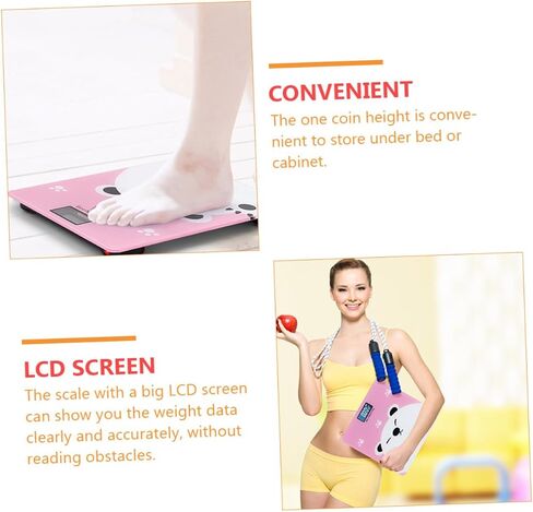 UPKOCH Multifunctional Digital Weight Scale with High Precision Sensor for Adults and Pets Up to Pink Electronic Scale with LCD Screen and Indoor Temperature Display in Saudi Arabia