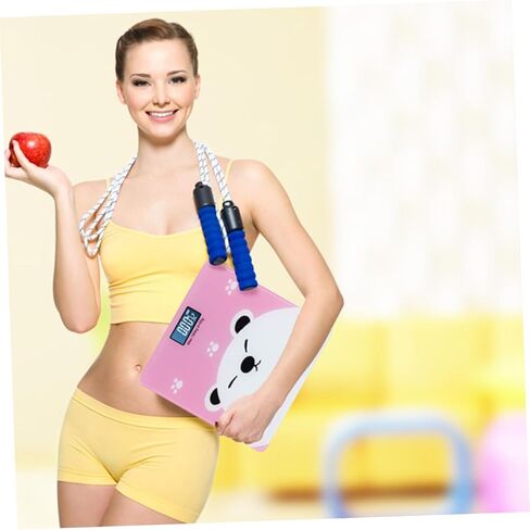 UPKOCH Multifunctional Digital Weight Scale with High Precision Sensor for Adults and Pets Up to Pink Electronic Scale with LCD Screen and Indoor Temperature Display in Saudi Arabia