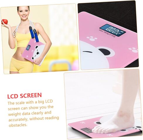 UPKOCH Multifunctional Digital Weight Scale with High Precision Sensor for Adults and Pets Up to Pink Electronic Scale with LCD Screen and Indoor Temperature Display in Saudi Arabia