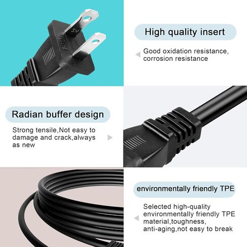 سلك طاقة تيار متردد 18AWG مدرج في قائمة UL بطول 10 أقدام متوافق مع منشار الرقصة Bosch 1584VS (0601584639) 1587AVS (0601587651) in Saudi Arabia