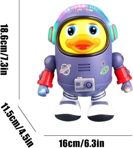 لعبة البطة الراقصة الفضائية، لعبة البطة الموسيقية الراقصة التفاعلية، روبوت المشي على شكل بطة الطفل، لعبة البطة الراقصة الكهربائية، ألعاب موسيقية للأطفال، ألعاب البطة الغنائية اللطيفة مع أضواء LED للموسيقى in Kuwait
