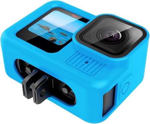for GoPro HERO13 Black PULUZ Silicone Protective Case Cover with Wrist Strap & Lens Cover (Black) in Saudi Arabia