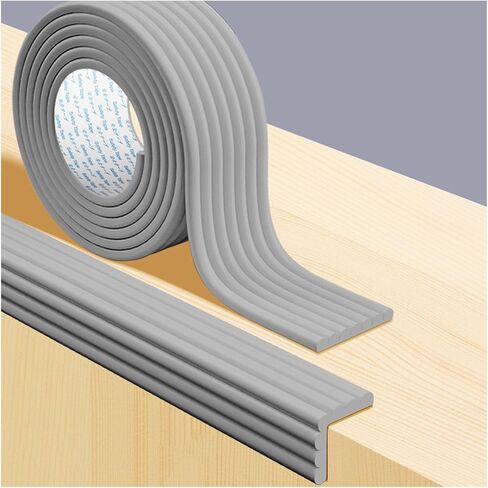 Proof Edge Corner Protector, 2pcs 78.7in/200cm Furniture Safety Bumpers Guard Padding, Soft NBR Rubber Foam Adhesive Cushion, Fireplace Cabinets Table Desk Edges & Sharp Corners (Beige) in Kuwait