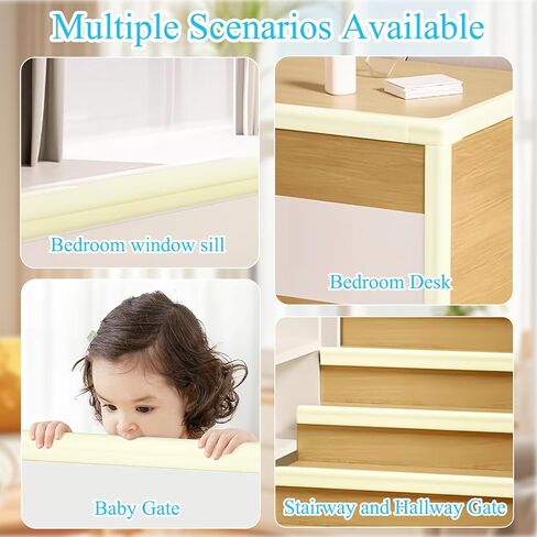 Baby Proofing Edge Corner Protector,1 Roll Grey L-Shape Soft Cabinet Door Bumper Corner Strip,Safety Bumper Corner Guards,Wall Protector,Self Adhesive,for Nursery,Kitchen,Fireplace,Table in Kuwait