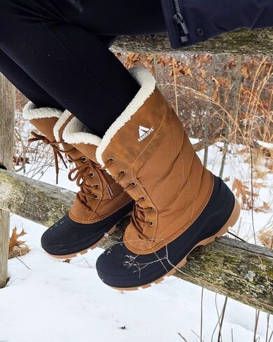 Absolute Mariah 2 Tall Snow Winter Boots for Women, Warm, Insulated, Faux Fur Collar, Fleece Lined in Saudi Arabia