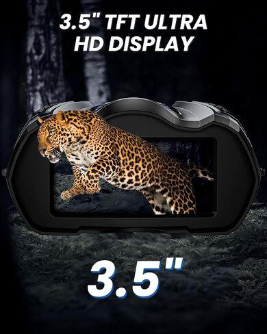 نظارات للرؤية الليلية، مناظير 4K مع كاميرا، شاشة عالية الدقة 3.5 بوصة وبطاقة TF سعة 32 جيجابايت، رؤية ليلية 9 تروس، تكبير رقمي 10X، رؤية ليلية ببطارية 4000 مللي أمبير في الساعة in Kuwait