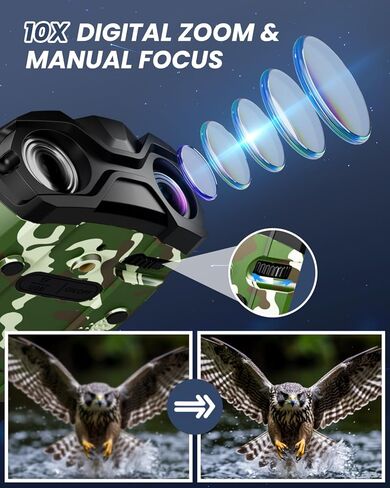 نظارات للرؤية الليلية، مناظير 4K مع كاميرا، شاشة عالية الدقة 3.5 بوصة وبطاقة TF سعة 32 جيجابايت، رؤية ليلية 9 تروس، تكبير رقمي 10X، رؤية ليلية ببطارية 4000 مللي أمبير في الساعة in Kuwait