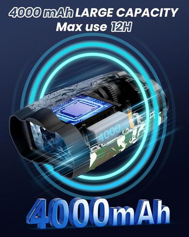 نظارات للرؤية الليلية، مناظير 4K مع كاميرا، شاشة عالية الدقة 3.5 بوصة وبطاقة TF سعة 32 جيجابايت، رؤية ليلية 9 تروس، تكبير رقمي 10X، رؤية ليلية ببطارية 4000 مللي أمبير في الساعة in Kuwait