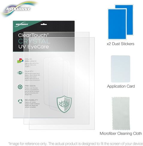 BoxWave Screen Protector Compatible with Sony XAV-AX1000 - ClearTouch Crystal Anti-UV EyeCare (2-Pack), Filters Out Harmful Blue Light Reduce Fatigue in Saudi Arabia