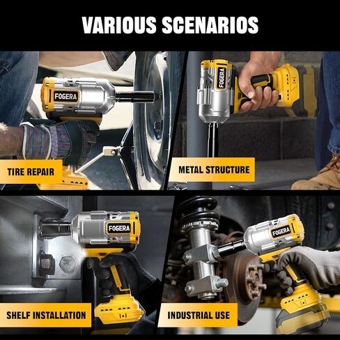 Cordless Impact Wrench 1/2 Inch - Compatible with Dewalt 20V Batteries, 1100 Ft-lbs (1500N.m) High Torque Impact Driver, Brushless Impact Gun with 3 Speed Modes & LED Light (Battery Not Included) in Saudi Arabia