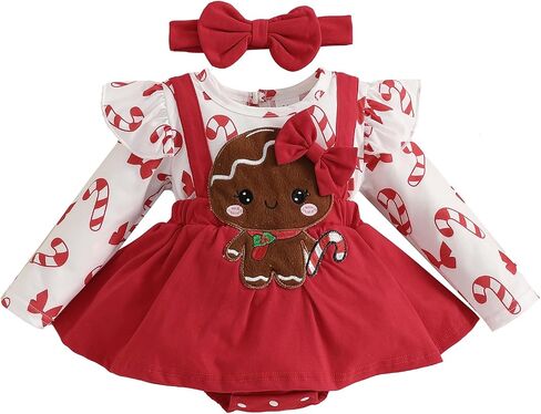 MAYUMMPY Baby Girl Thanksgiving Outfits Ruffled Turkey Print Long Sleeve Romper Dress with Bow Headband Holiday Clothes in Saudi Arabia