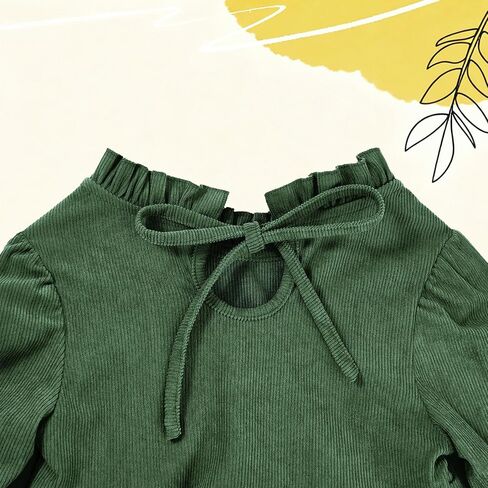 American Trends Toddler Baby Girls Dresses Flare Long Sleeve Casual Boho Dress with Bow for Girls Fall Winter Clothes Outfits in Saudi Arabia