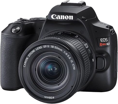 كاميرا Canon EOS Rebel SL3 DSLR مع EF-S 18-55mm f/4-5.6 هي STM وعدسة تكبير تليفوتوغرافي عالية الدقة 420-800 مم f/8.3 + ذاكرة 64 جيجابايت + مرشحات + حامل ثلاثي القوائم + المزيد (حزمة 36 قطعة) (متجددة) in Saudi Arabia
