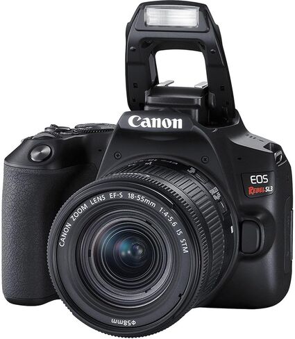 كاميرا Canon EOS Rebel SL3 DSLR مع EF-S 18-55mm f/4-5.6 هي STM وعدسة تكبير تليفوتوغرافي عالية الدقة 420-800 مم f/8.3 + ذاكرة 64 جيجابايت + مرشحات + حامل ثلاثي القوائم + المزيد (حزمة 36 قطعة) (متجددة) in Saudi Arabia