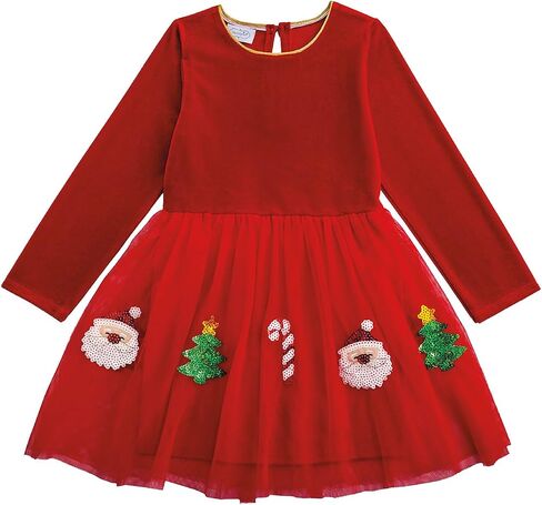 Mud Pie Baby-Girls Kids Christmas Red Sequin Tutu Dress in Saudi Arabia