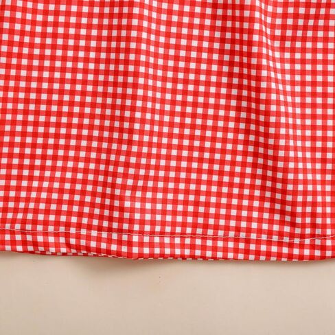 Toddler Baby Girl Christmas Dress Long Sleeve Santa Embroidery Plaid Princess Dresses Cute Christmas Outfits Set in Saudi Arabia
