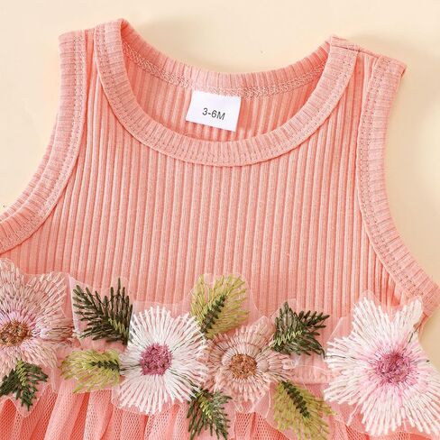 Baby Girl 3Pcs Dress Sets Embroidery Flower Tulle Dress and Ruffle Long Sleeve Cardigan with Headband Birthday Party Dress in Saudi Arabia