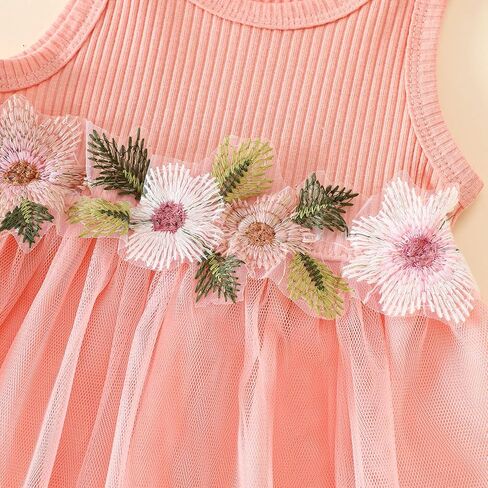 Baby Girl 3Pcs Dress Sets Embroidery Flower Tulle Dress and Ruffle Long Sleeve Cardigan with Headband Birthday Party Dress in Saudi Arabia