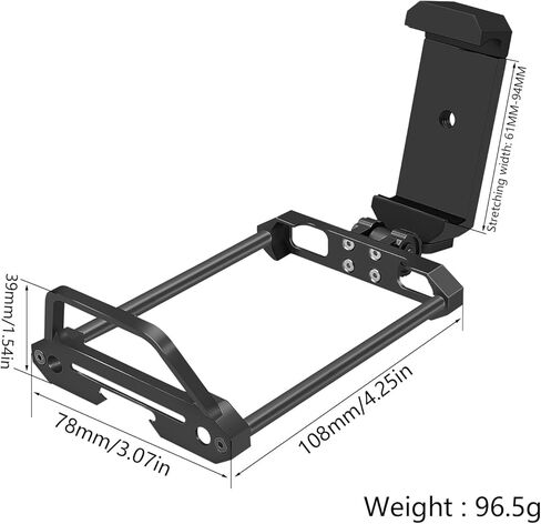 Aluminum Transmitter Protector Frame Bracket with Phone Mount Holder for Flysky Noble NB4 Pro NB4 Lite NB4+ Upgrade Parts (Black) in Kuwait