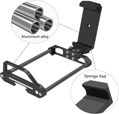 Aluminum Transmitter Protector Frame Bracket with Phone Mount Holder for Flysky Noble NB4 Pro NB4 Lite NB4+ Upgrade Parts (Black) in Kuwait