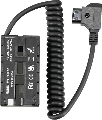 Hersmay Dual NP-F970 Dummy Battery D-TAP to NP-F550/750/970 Dummy Battery for Synchronous Power Atomos Ninja Shinobi Monitor Video Transmitter LED Light,USB Type-C PD in Out in Saudi Arabia