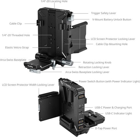 بطارية SMALLRIG V Mount VB99 + طقم لوحة البطارية المطورة على شكل V in Saudi Arabia