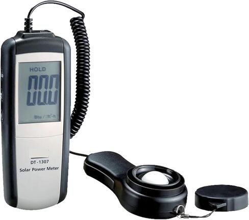جهاز قياس الطاقة الشمسية الرقمي DT-1307 أداة قياس اختبار إشعاع ضوء الشمس للطاقة الشمسية بقدرة 2000 واط/م2، 634 وحدة حرارية بريطانية / (قدم2 · ارتفاع) in Kuwait