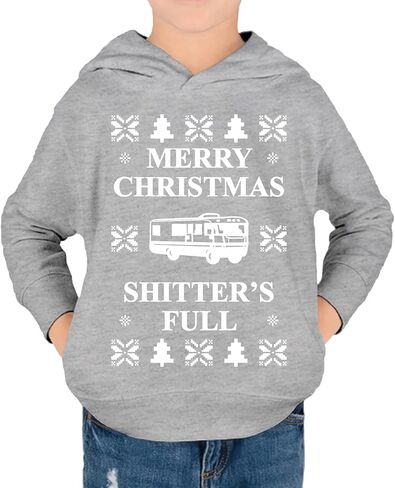 سترة Wild Bobby Merry Christmas Ya' Filthy Ugly Christmas Sweater للأطفال الصغار بغطاء رأس من الصوف in Saudi Arabia