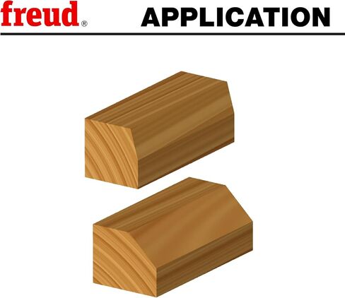 Freud 1-5/8" Chamfer Router Bit with Tico Hi-Density Carbide for Maximum Performance - Ideal for Edge Treatment & Joinery, 1-5/8" Diameter, 1/2" Shank, 5/8" Height, 45° Angle, 2 Cutters - 40-114 in Saudi Arabia