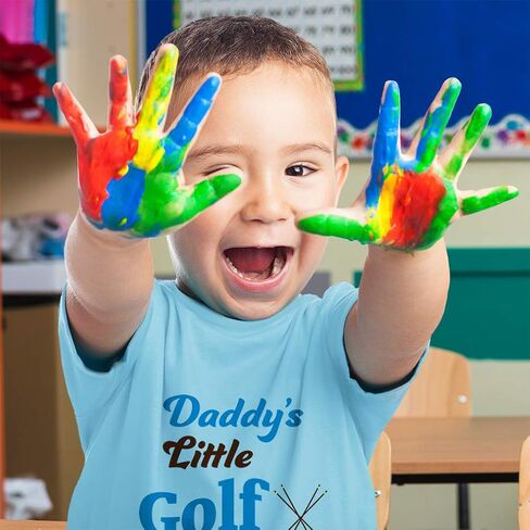 تي شيرت للأطفال الصغار مصنوع من قطن Daddy's Little Golf Buddy الذي يلعب الجولف والأب في عيد الأب in Saudi Arabia