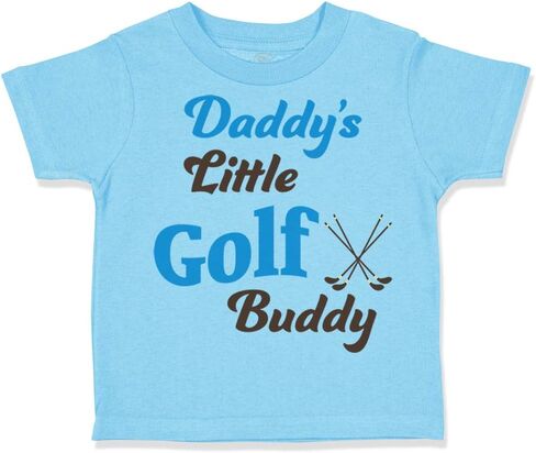تي شيرت للأطفال الصغار مصنوع من قطن Daddy's Little Golf Buddy الذي يلعب الجولف والأب في عيد الأب in Saudi Arabia