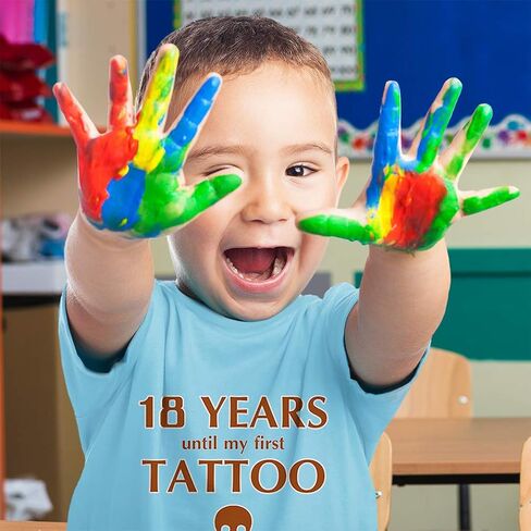 Toddler T-Shirt 18 Years Until My First Tattoo Funny Humor Gag Best Baby Clothes in Saudi Arabia